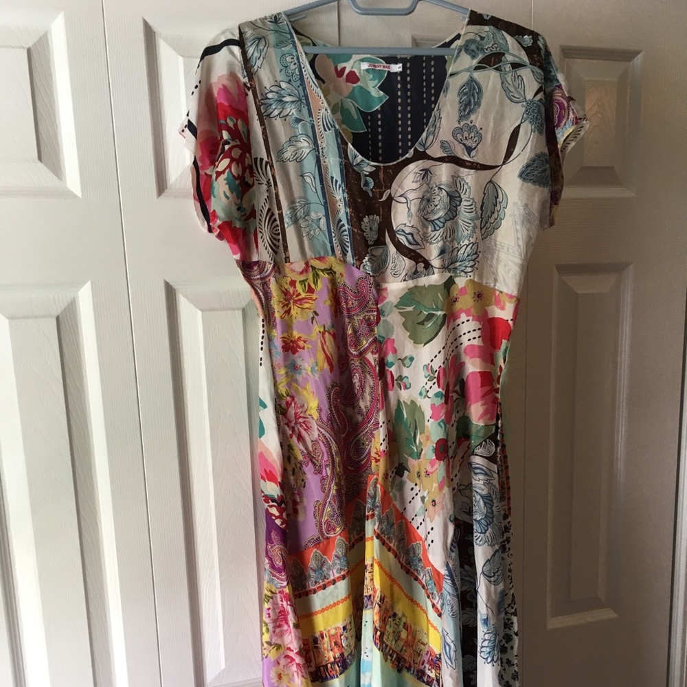 Johnny Was Silk Georgette print dress size S